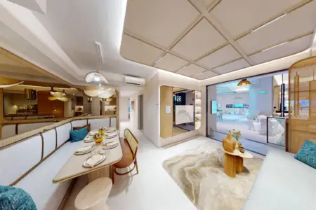 Inside Showflat: A Stylish Retreat: The Art of Fine Living in Bagnall Haus 4 Bedroom Type E1a Showflat