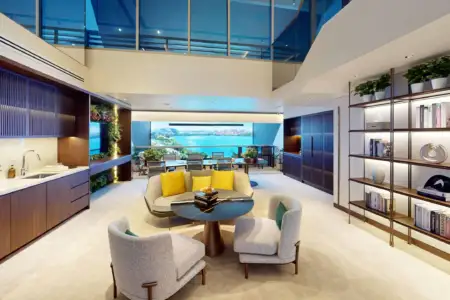 Inside Showflat: Step Into The Golden Mile: A Vertical Shophouse Office Experience