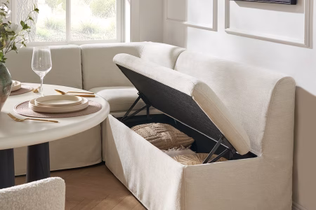 How to Create a Dining Nook in a Small Home: Why the Castlery Callie Storage Banquette Makes Sense